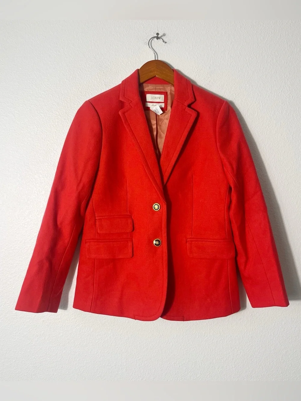 J. Crew Ha.cking Double Serge Wool Blazer Jacket Size 8P